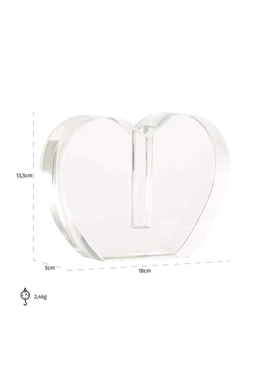 Heart Shaped Glass Candle Holder | OROA Sana | Oroa.com