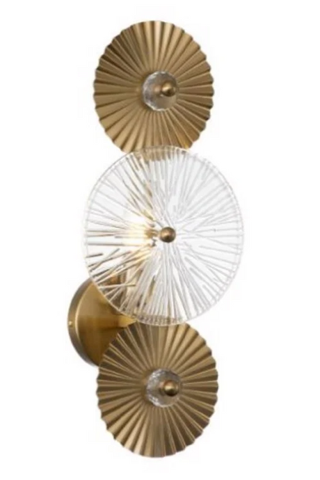 Fluted Triple Round Wall Lamp | Richmond Interiors Aidan | Oroa.com