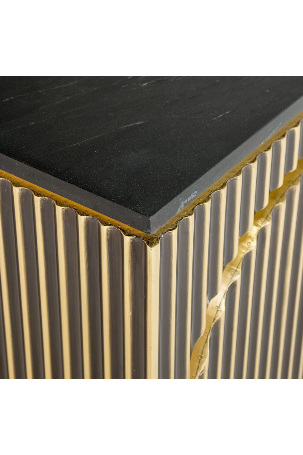 Gold Cladded 3-Door Sideboard | OROA Les Arcs | Oroa.com