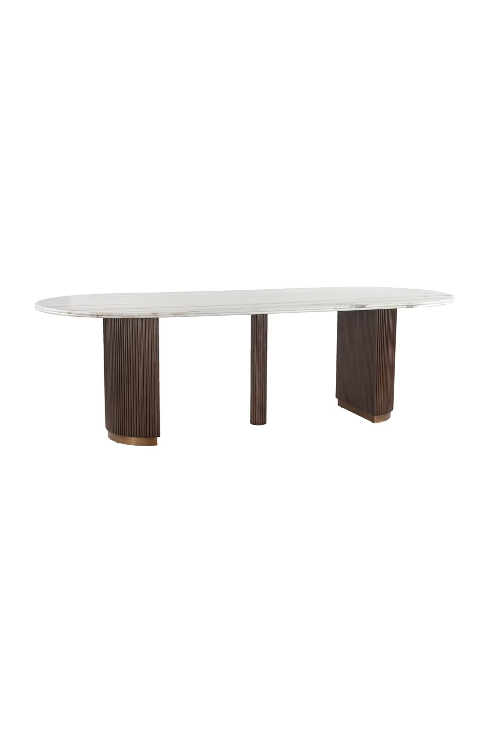 Ribbed Wood Base Dining Table | OROA Mayfield | Oroa.com