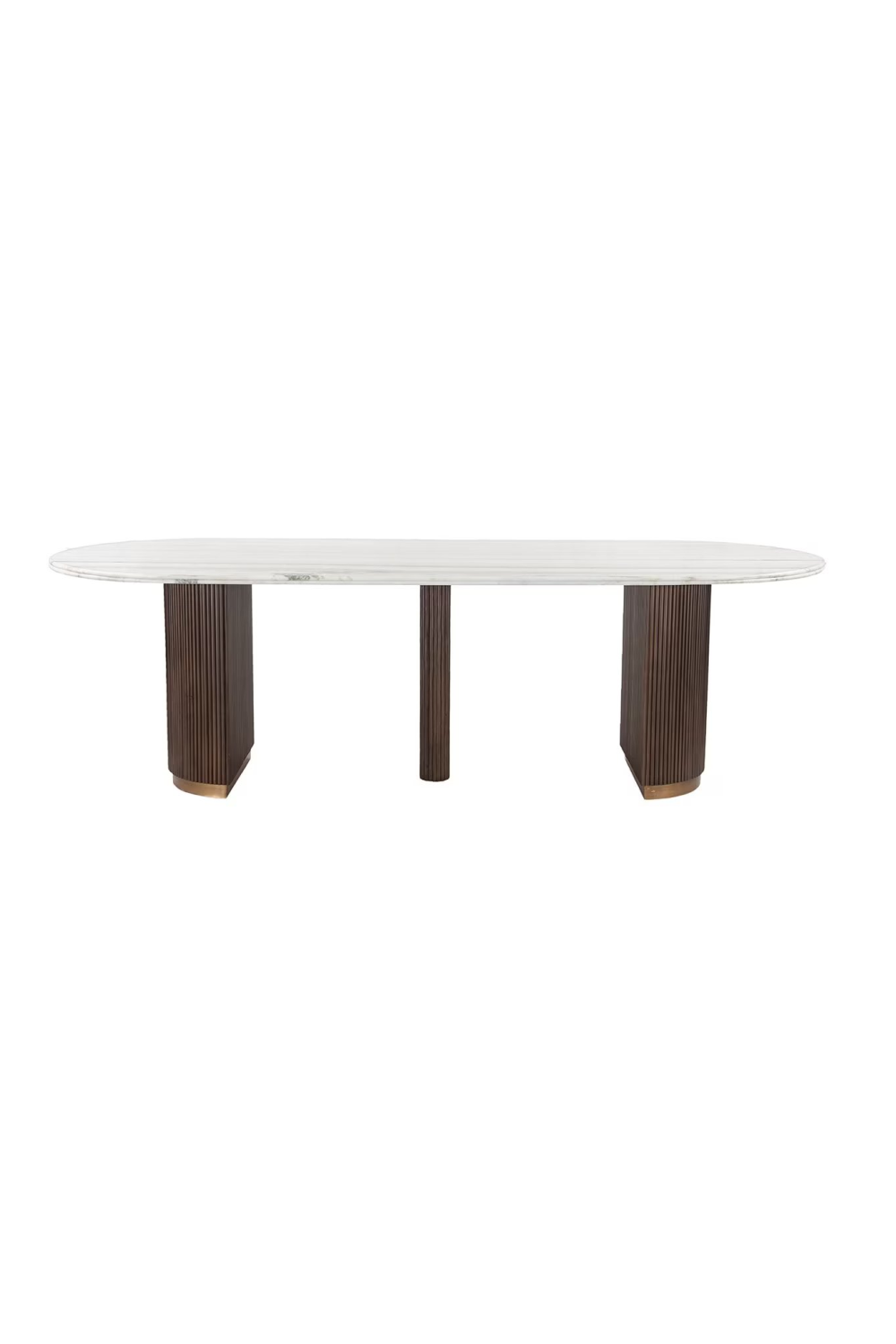 Ribbed Wood Base Dining Table | OROA Mayfield | Oroa.com