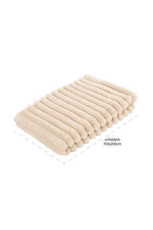 Cream Furry Channeled Blanket | Richmond Interiors Cato | Oroa.com