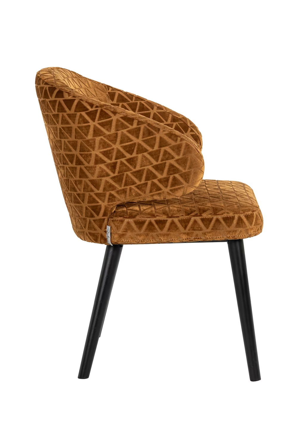 Gold Triangle Pattern Dining Chair | Richmond Interiors Indigo | Oroa.com