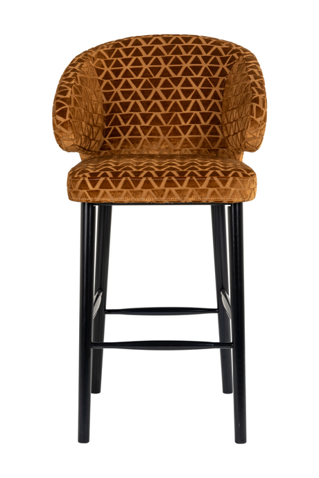 Gold Triangle Bar Stool | Richmond Interiors Indigo | Oroa.com