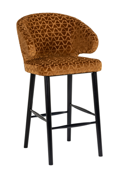 Gold Triangle Bar Stool | Richmond Interiors Indigo | Oroa.com