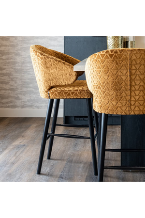 Triangle Patterned Counter Stool | Richmond Interiors Indigo | Oroa.com