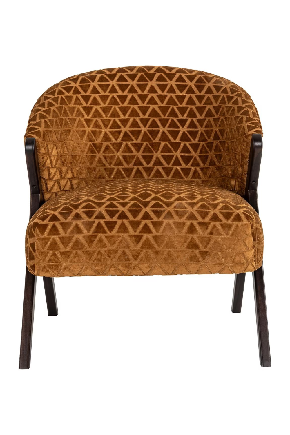 Gold Triangle Patterned Lounge Chair | OROA Mia | Oroa.com