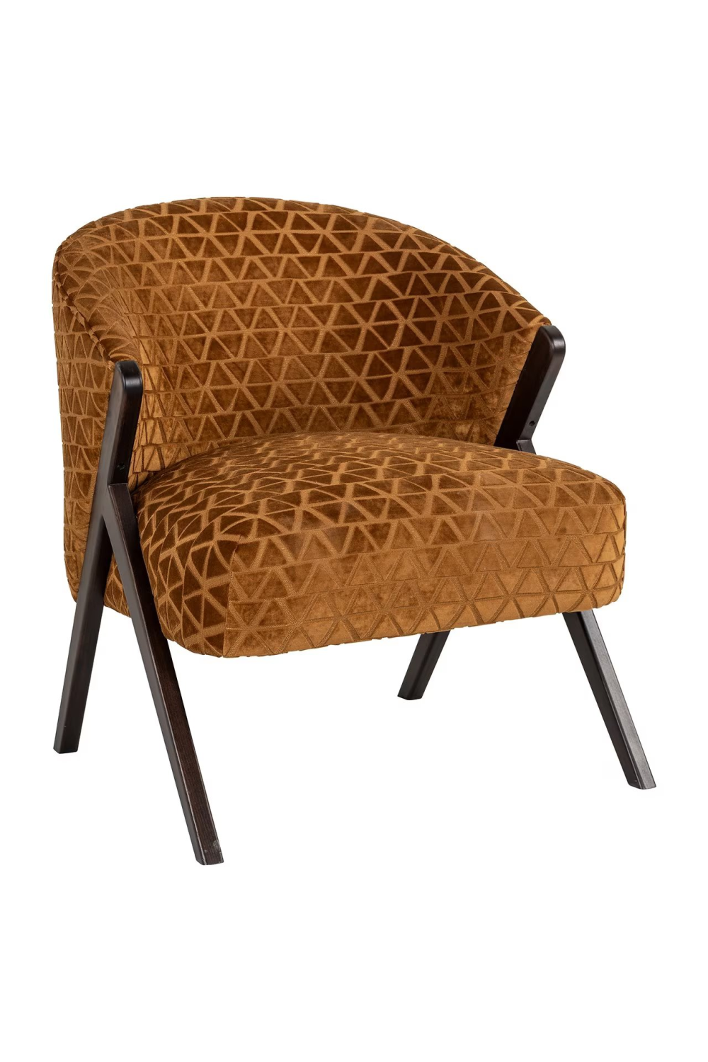 Gold Triangle Patterned Lounge Chair | OROA Mia | Oroa.com