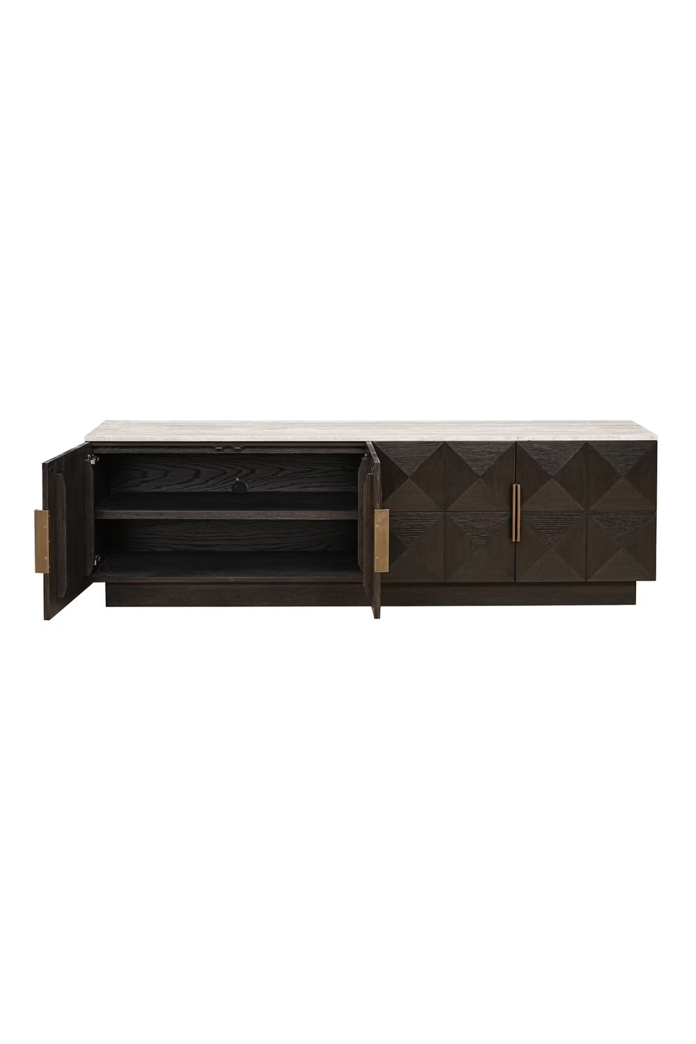 Brown Oak 4-Door TV Cabinet | OROA Claremont | Oroa.com