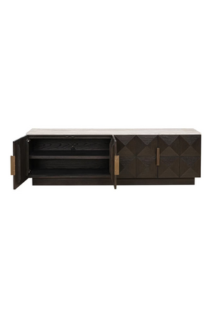 Brown Oak 4-Door TV Cabinet | Richmond Interiors Claremont | Oroa.com