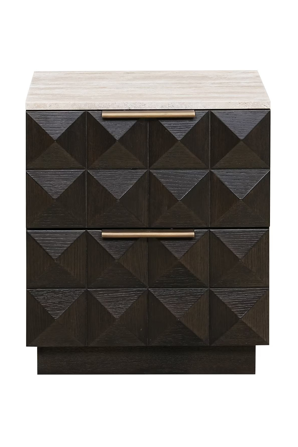 Brown Oak 2-Drawer Nightstand | OROA Claremont | Oroa.com