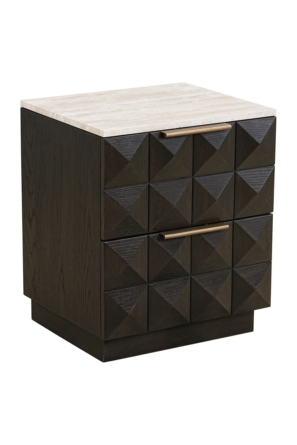 Brown Oak 2-Drawer Nightstand | OROA Claremont | Oroa.com