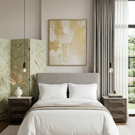   Brown Oak 2-Drawer Nightstand | Oroa.com