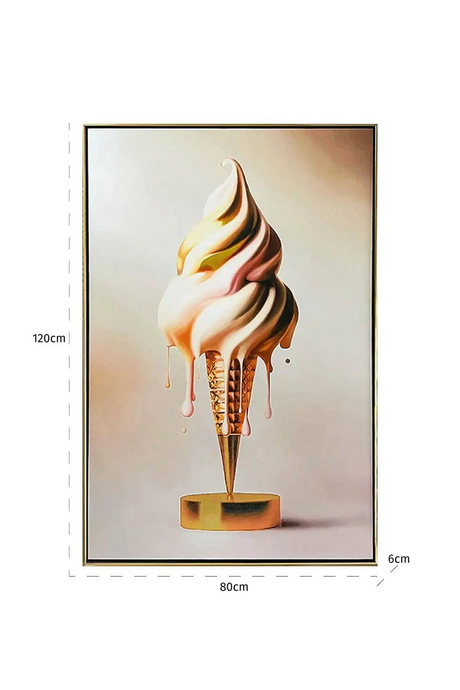 Gold Cone Wall Art | Richmond Interiors Icecream | Oroa.com