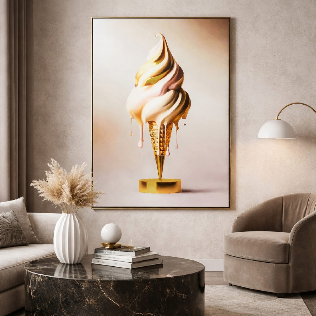   Gold Cone Wall Art | Oroa.com