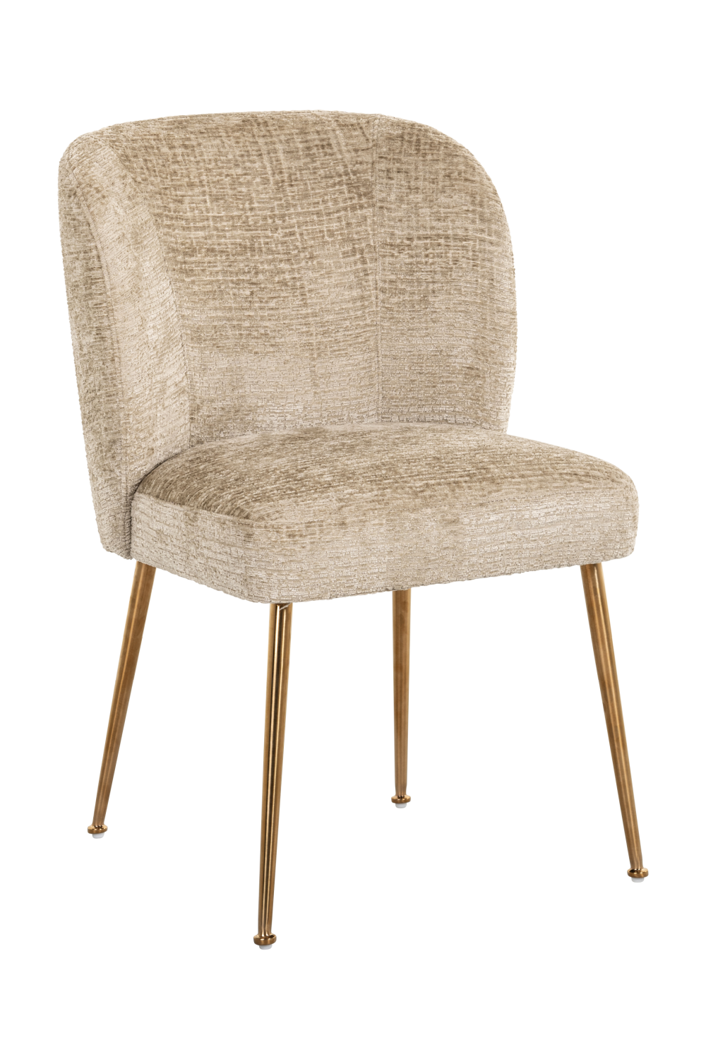 Beige Curved-Back Dining Chair | OROA Cannon | Oroa.com