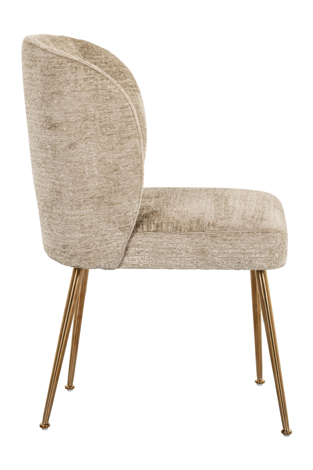 Beige Curved-Back Dining Chair | OROA Cannon | Oroa.com