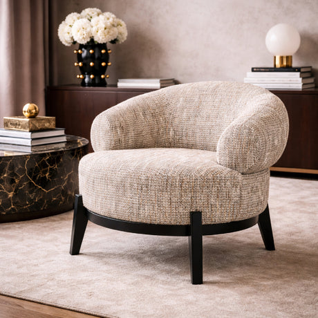   Beige Round Lounge Chair | Oroa.com