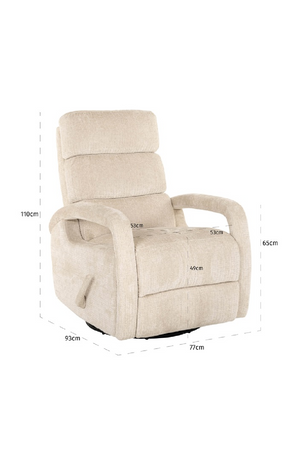 Upholstered Reclining Swivel Chair | Richmond Interiors Denvi | Oroa.com