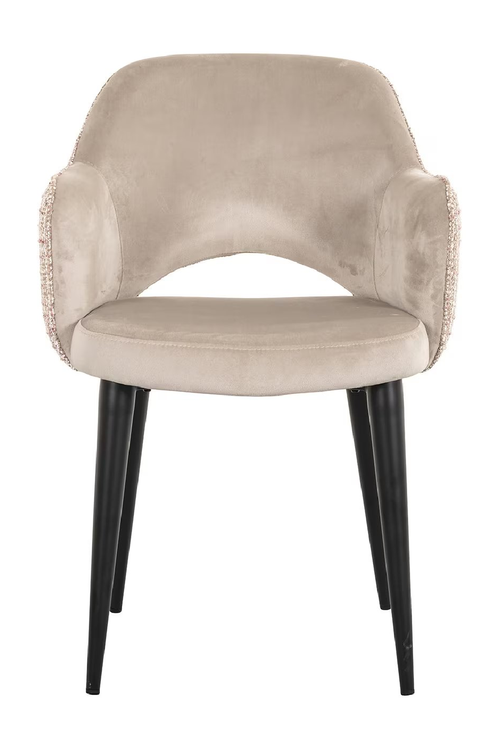 Khaki Velvet Dining Armchair | OROA Giovanna | Oroa.com