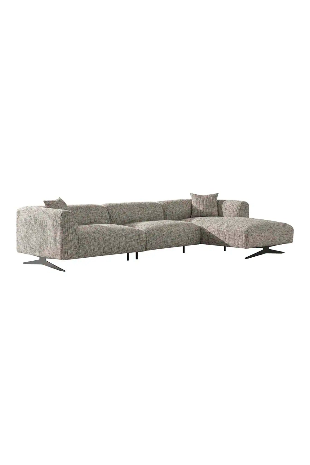 Beige 3-Seater Sofa with Right Lounge | Richmond Interiors Hoxton | Oroa.com