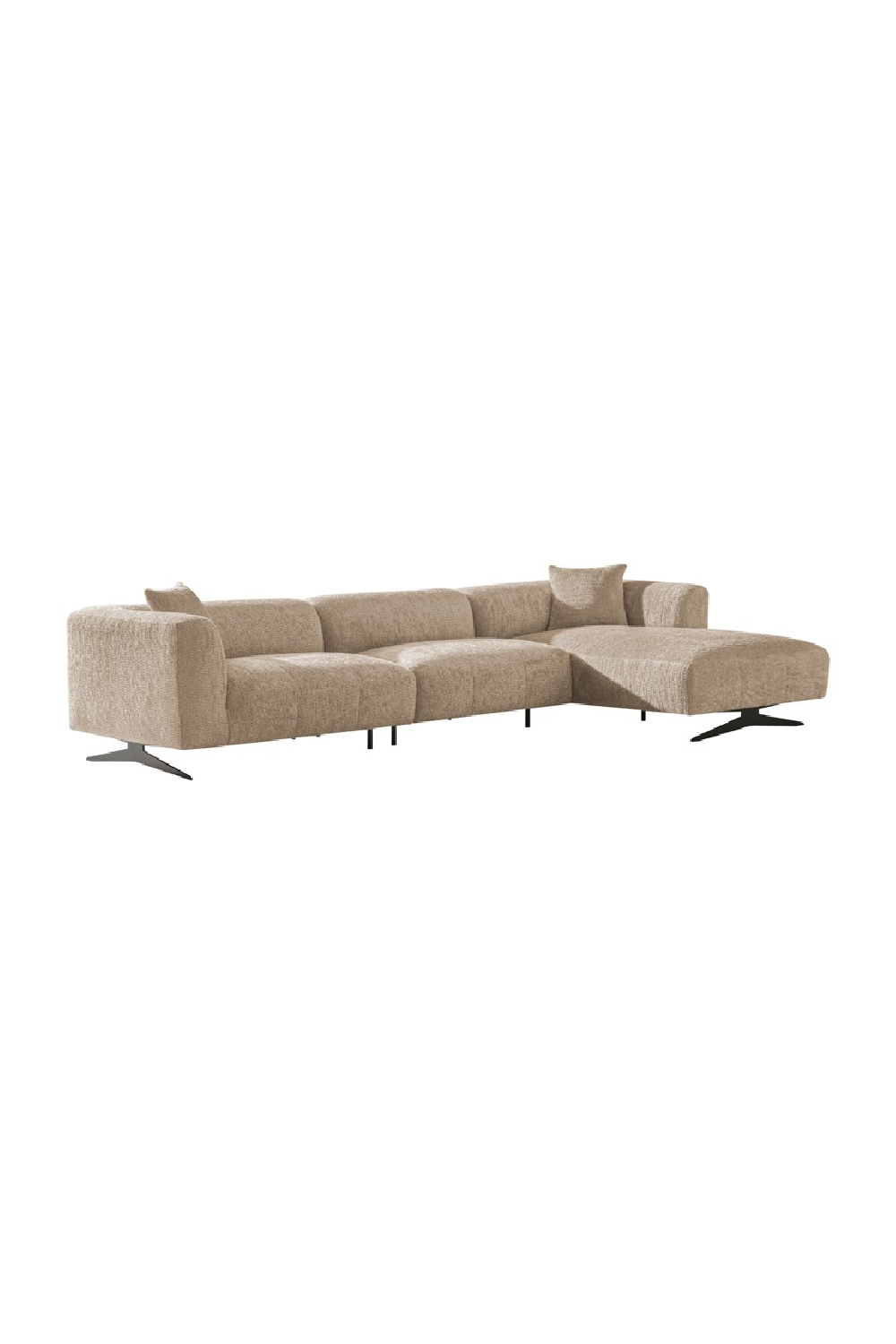 Metal Leg 3-Seater Sofa with Lounge | OROA Hoxton | Oroa.com