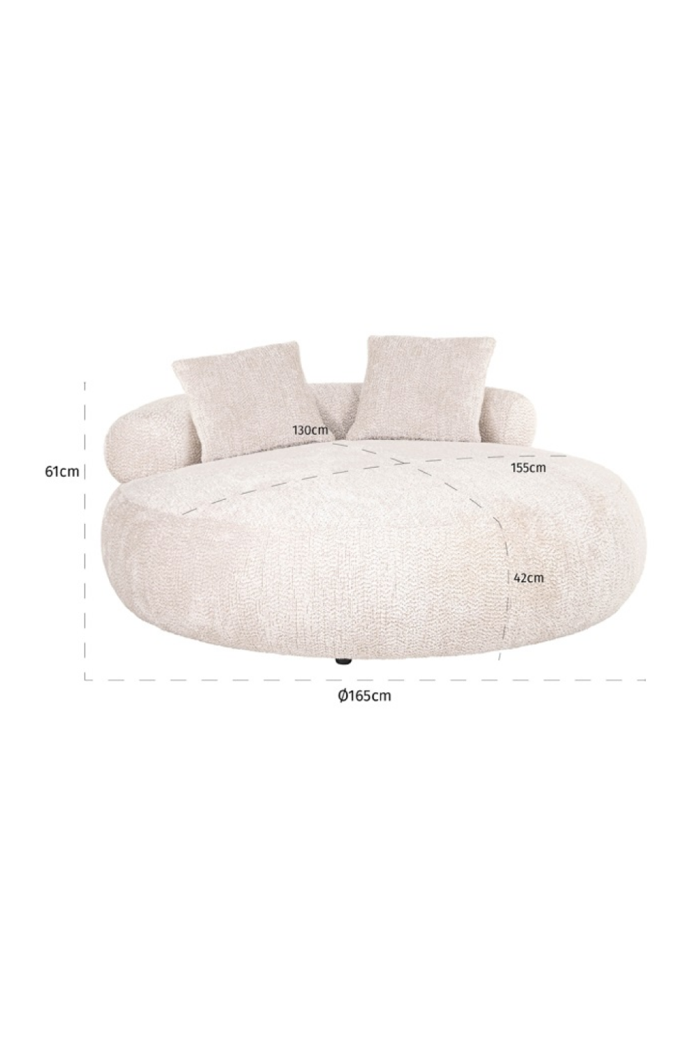 Cream Oval Daybed | Richmond Interiors Tivola | Oroa.com
