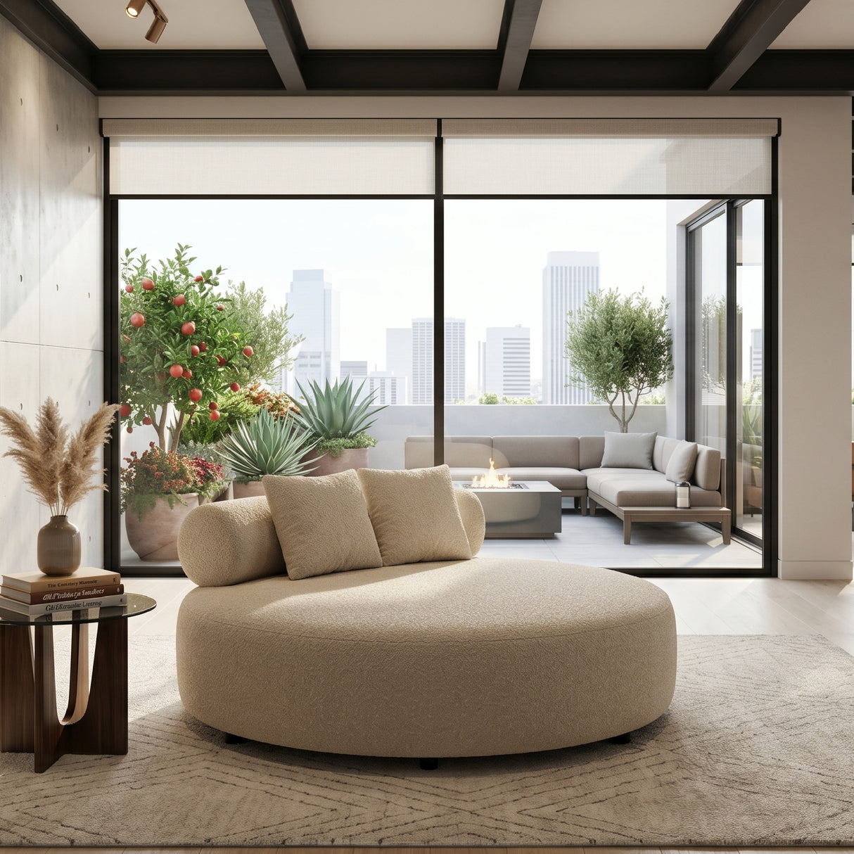   Cream Oval Daybed | Oroa.com