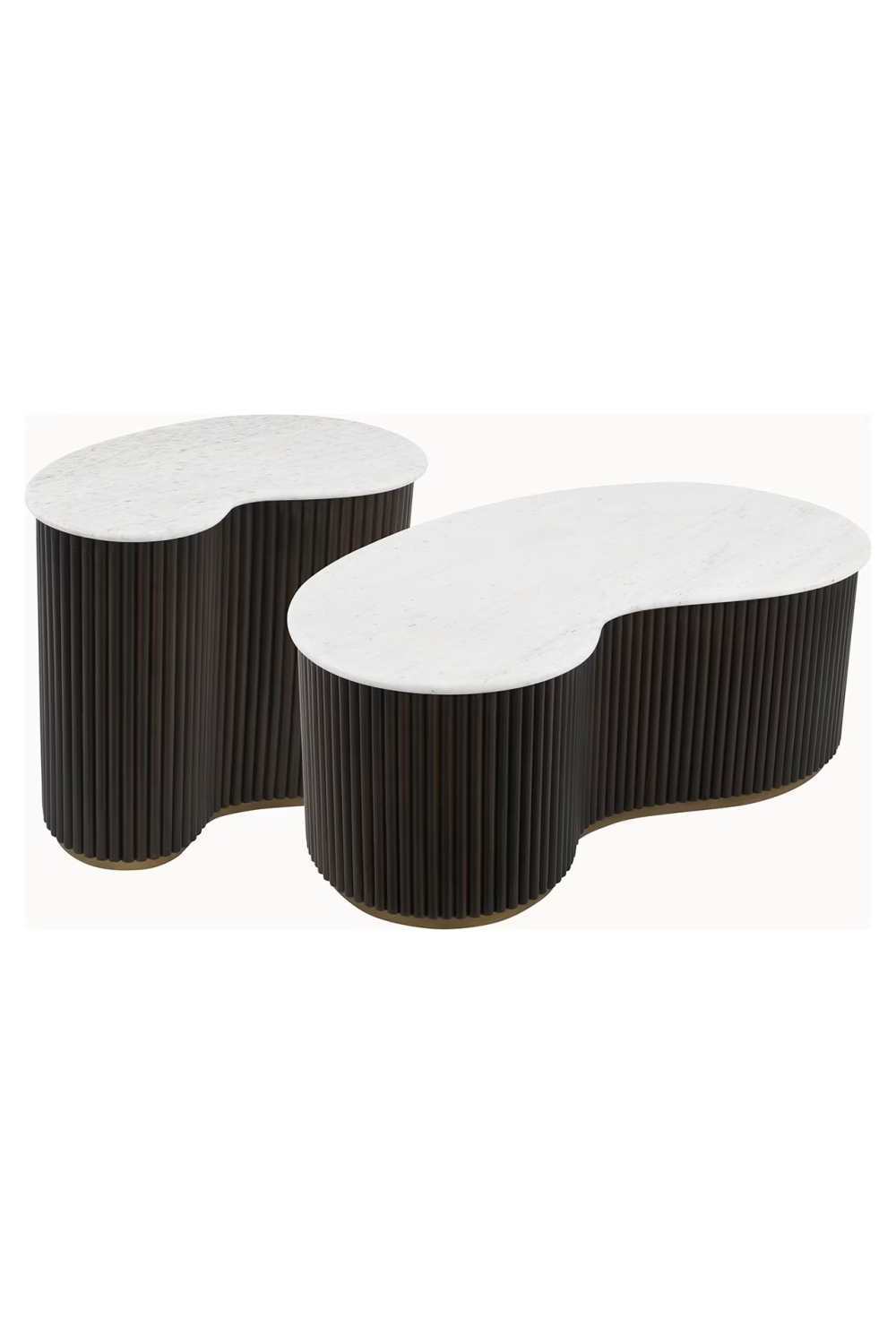 Ribbed Wood Organic Coffee Tables (2) | OROA Mayfield | Oroa.com