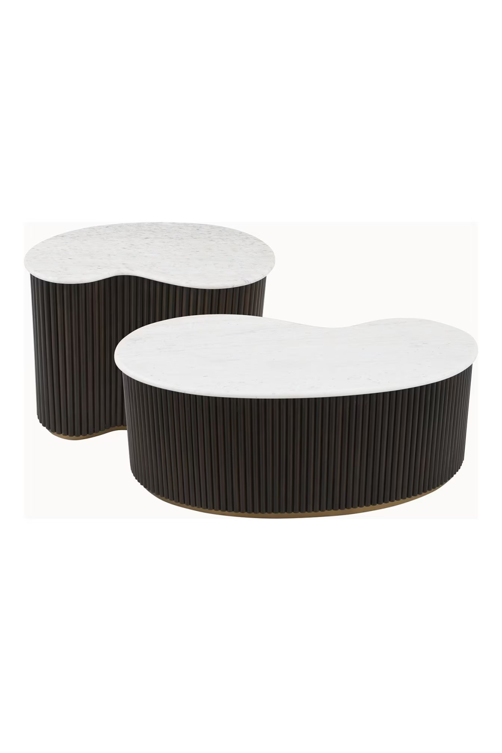 Ribbed Wood Organic Coffee Tables (2) | OROA Mayfield | Oroa.com