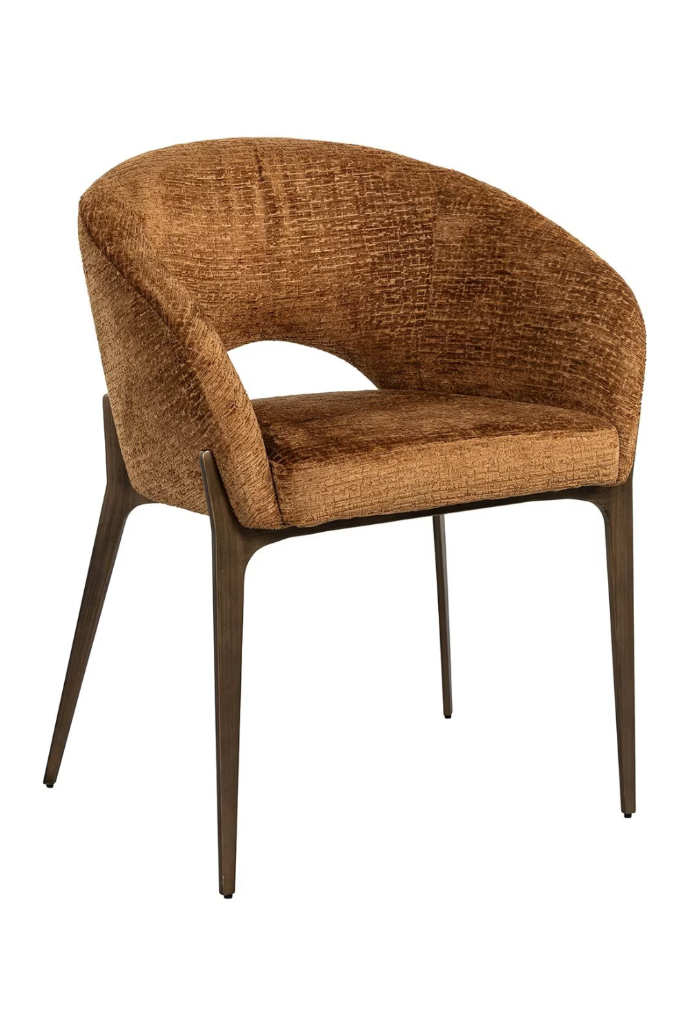 Brown Curved Dining Chair | OROA Kenzi  | Oroa.com