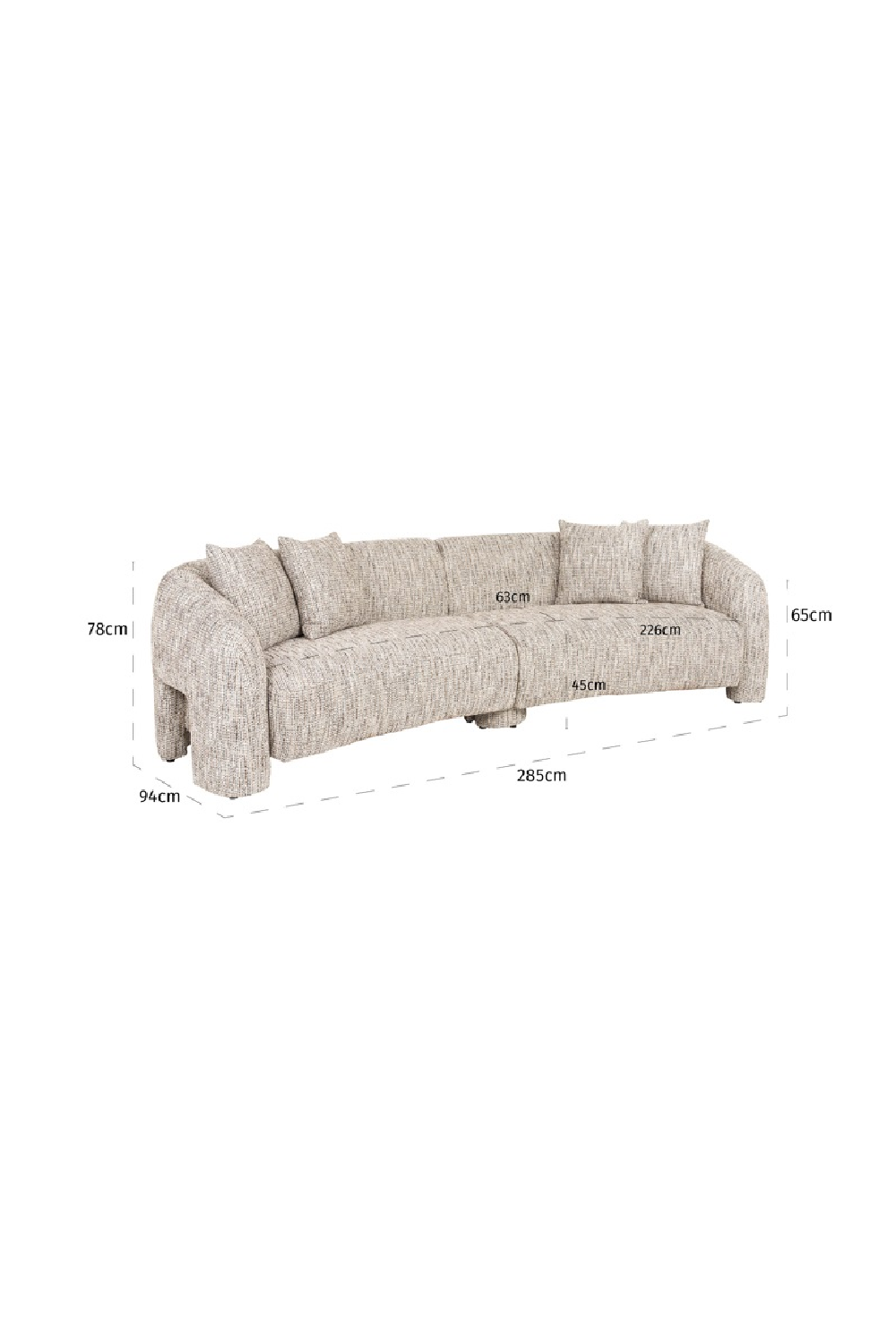 Upholstered Cotton Sofa | Richmond Interiors Milania | Oroa.com