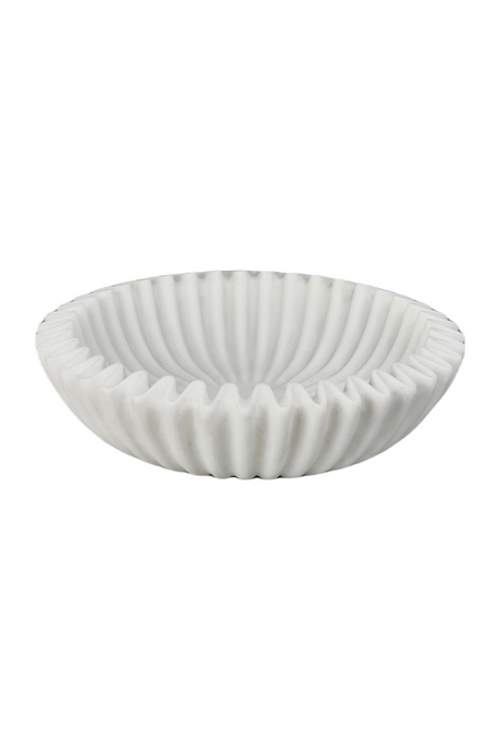 White Round Ruffled Bowl | Richmond Interiors Caline | Oroa.com
