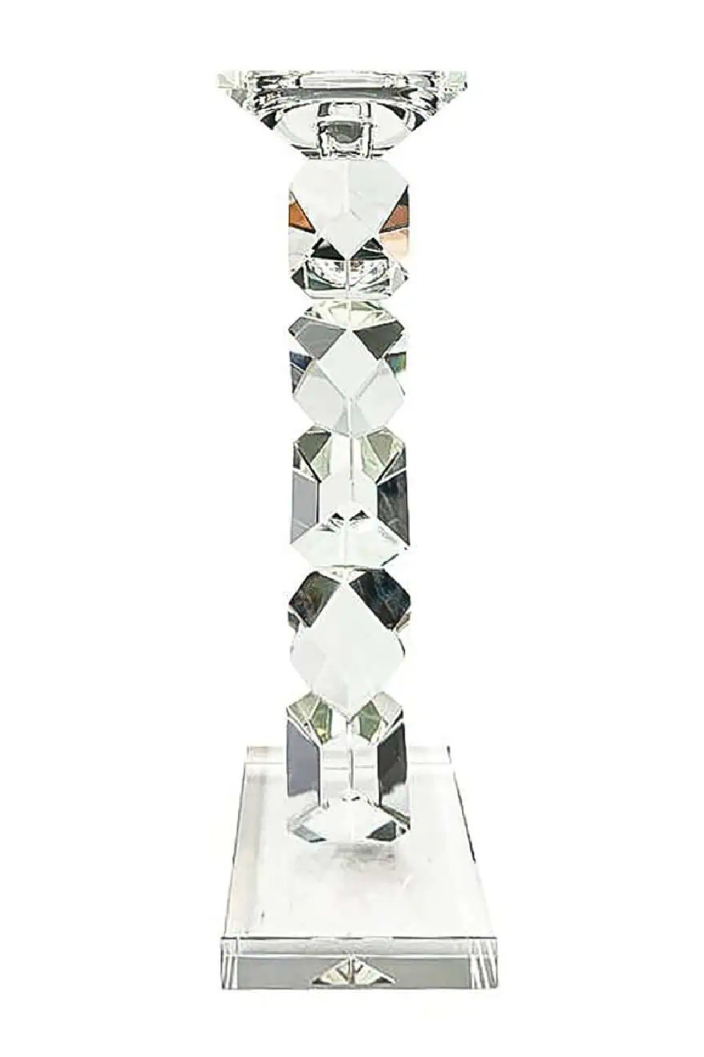 Glass Faceted Candle Holder L | OROA Zhara | Oroa.com