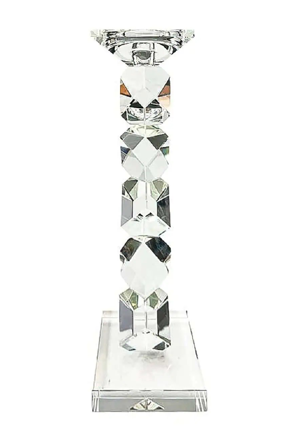 Glass Faceted Candle Holder L | Richmond Interiors Zhara | Oroa.com