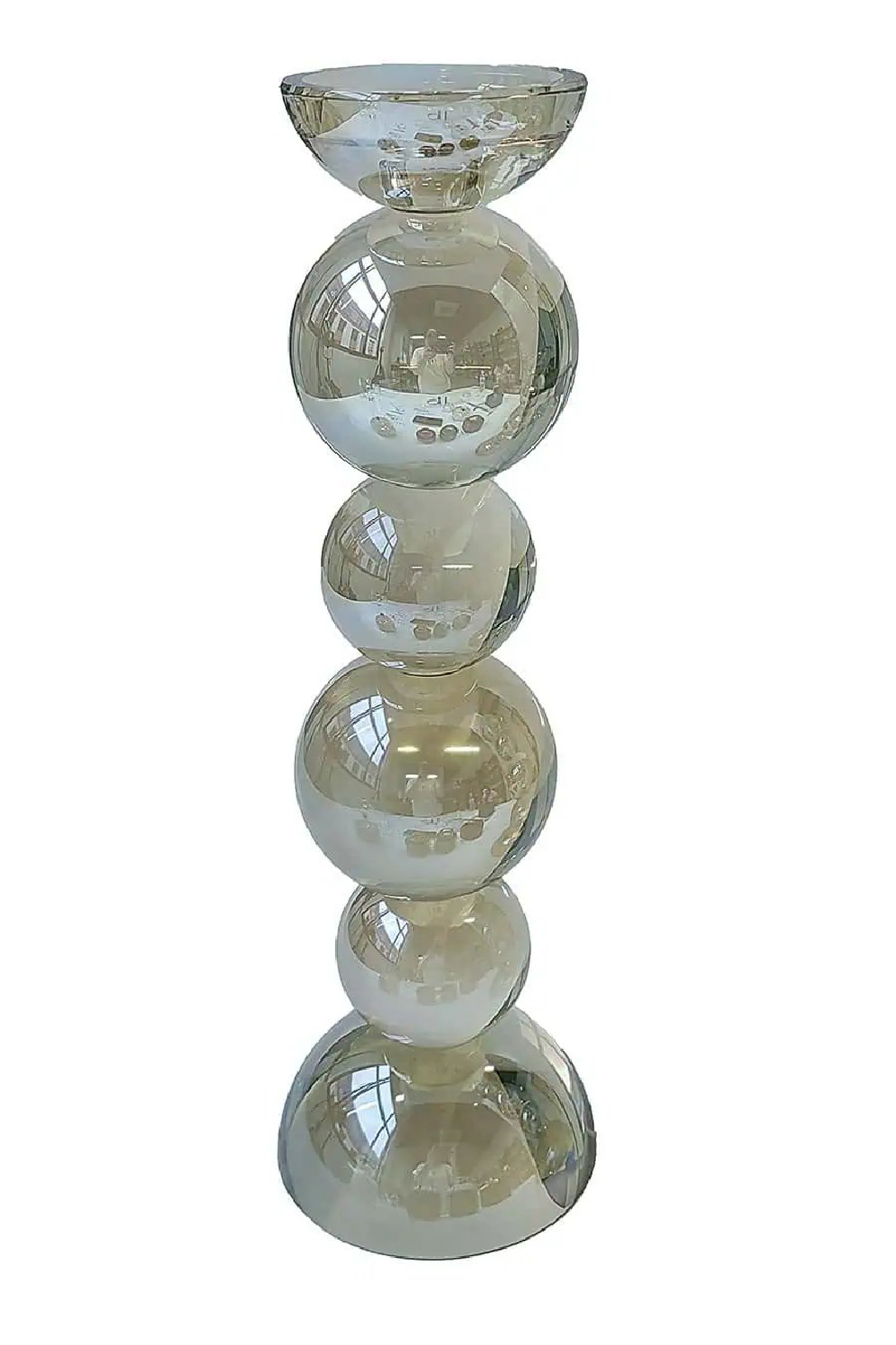 Piled Round Glass Candle Holder L | OROA Emie | Oroa.com