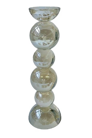 Piled Round Glass Candle Holder L | Richmond Interiors Emie | Oroa.com