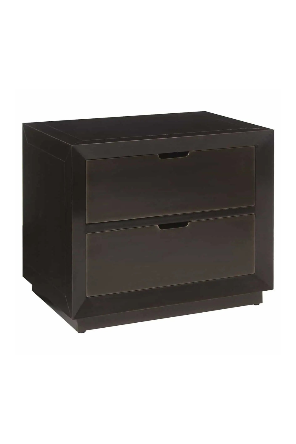 Brown Metal 2-Drawer Nightstand | OROA Dante | Oroa.com