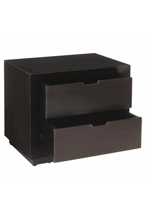 Brown Metal 2-Drawer Nightstand | Richmond Interiors Dante | Oroa.com