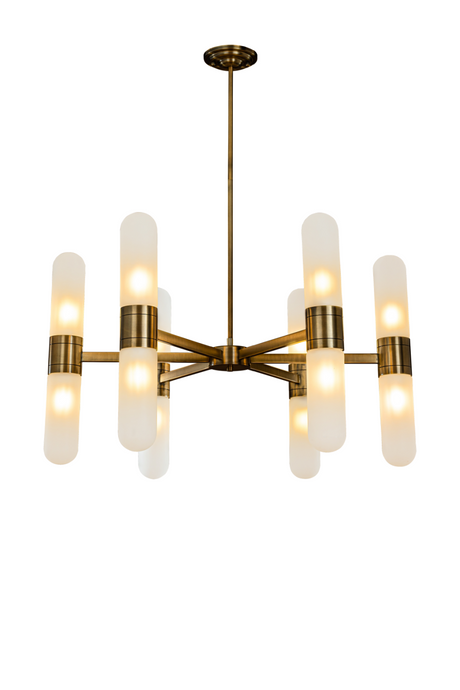 Glass Pipe Chandelier | Richmond Interiors Tricon | Oroa.com