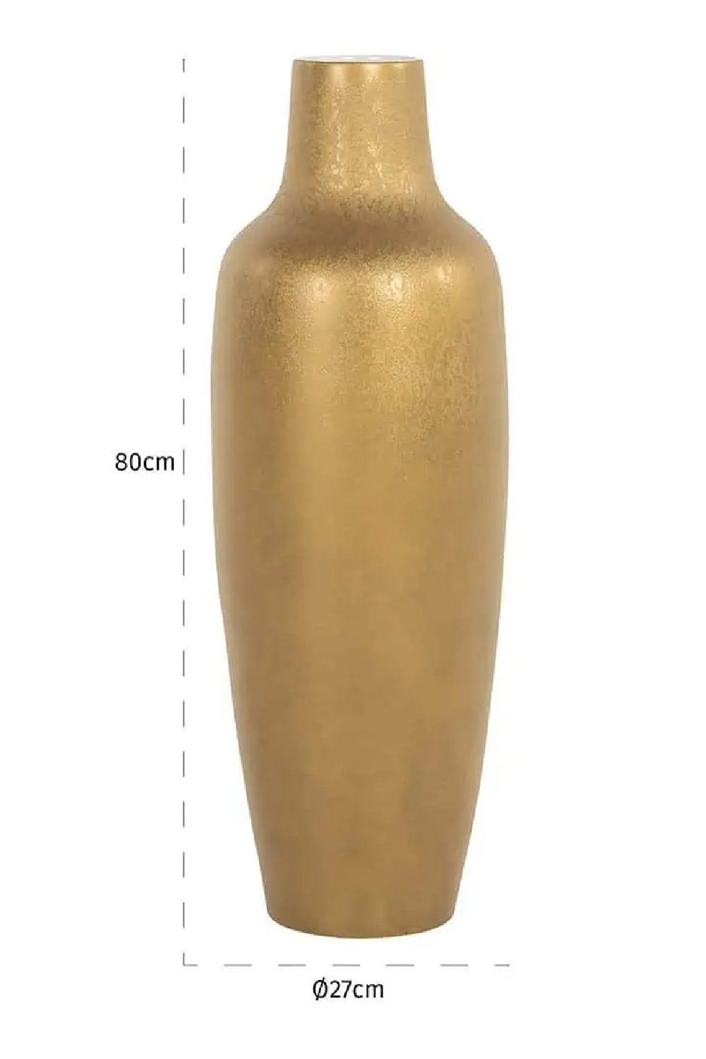 Gold Ceramic Long Vase | OROA Dominique | Oroa.com