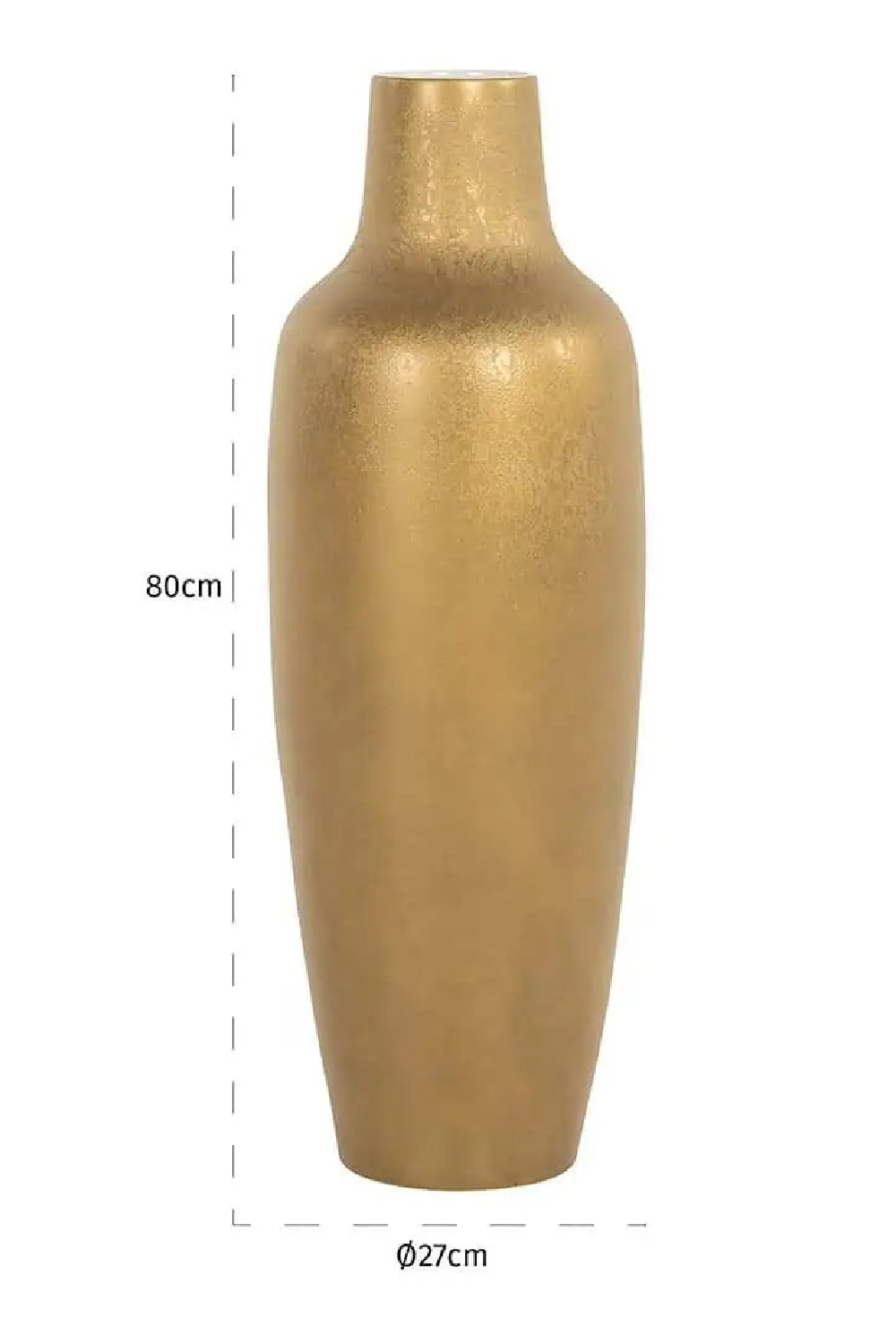Gold Ceramic Long Vase | Richmond Interiors Dominique | Oroa.com