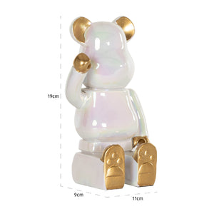  Modern European furniture - White Sitting Bear Decorative Object - www.oroa.com | Oroa.com