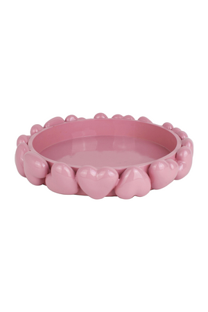 Pink Heart Round Tray | Richmond Interiors Suzie | Oroa.com