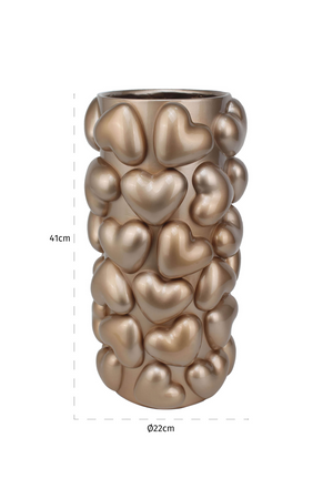 Heart Embellished Vase | Richmond Interiors Ensy | Oroa.com