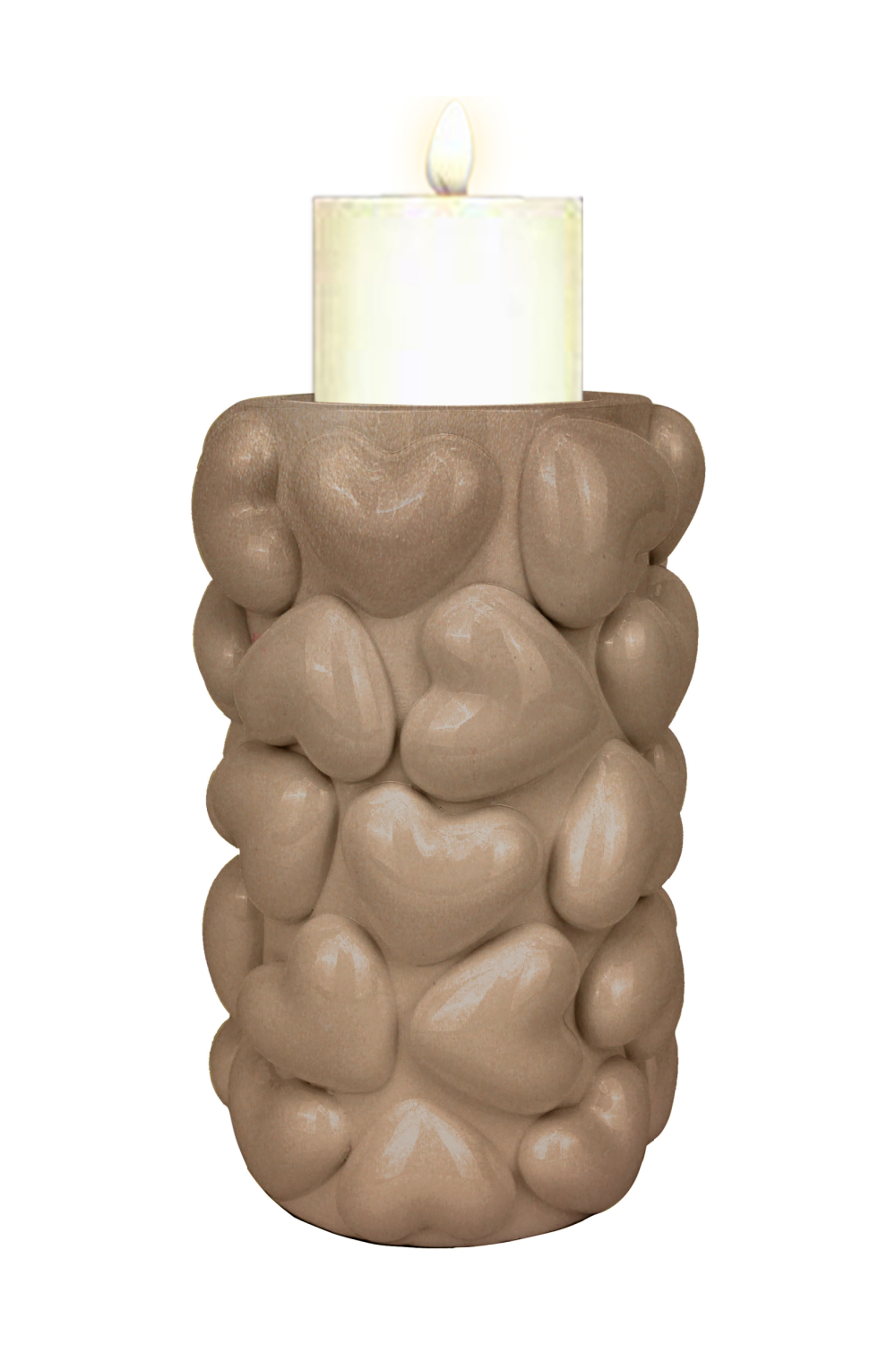 Gold Heart Embellished Candle Holder L | Richmond Interiors Anne | Oroa.com