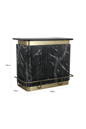 Black Marble Bar Cabinet | Richmond Interiors Bombay | Oroa.com