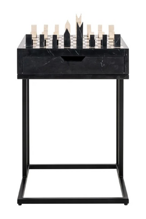 Black 1-Drawer Chess Table | Richmond Interiors Davos | Oroa.com