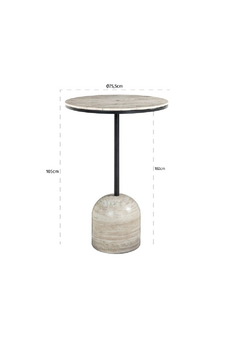 White Marble Bar Table | Richmond Interiors Duncan | Oroa.com