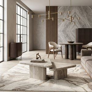   White Marble Triangle Coffee Tables (2) | Oroa.com